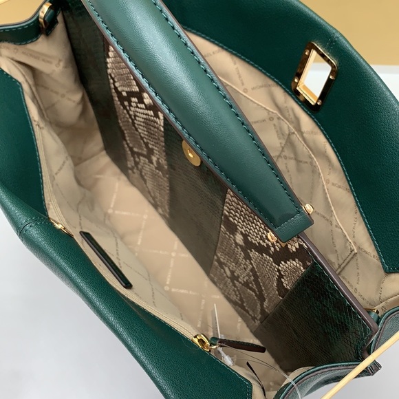 MICHAEL KORS PENELOPE LARGE TOP HANDLE RASING GREEN MULTI COLOR - Picture 11 of 15